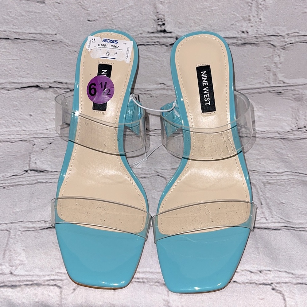 Nine West Women's Heeled Slide Sandals NWT - Picture 5 of 6